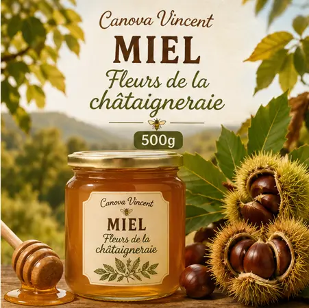Canova Vincent - Miel 500 g "Fleurs de la châtaigneraie"