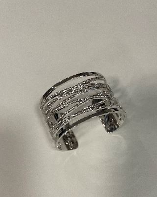UN BIJOU A PARIS - Manchette 40mm précieuse argentée - laiton finition argent (70405691608000)