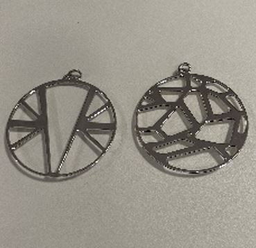 UN BIJOU A PARIS - Pendentif 45mm essentiel argenté  - laiton finition argent (70406231600000)