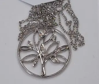 UN BIJOU A PARIS - Collier Arbre de vie COL- Laiton finition argent (1291-208-0TU)