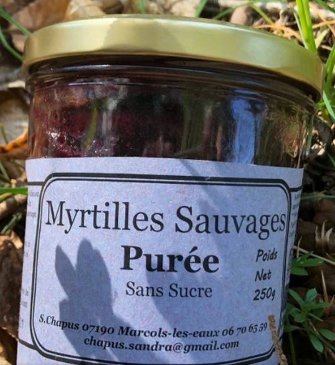 Sandra Chapus - Purée sans sucre myrtilles sauvages